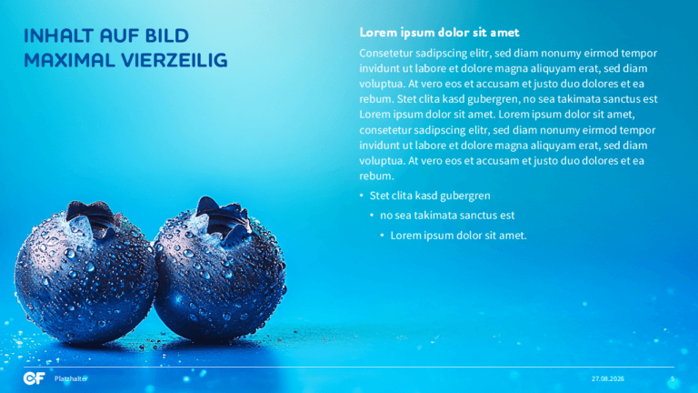 Modernes PowerPoint-Design mit klarer visueller Struktur - Inhaltsfolie